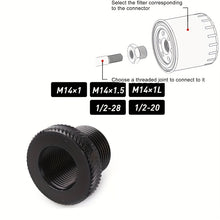 Load image into Gallery viewer, 5/8-24 Fuel Filter Connector for NAPA 4003 WIX 24003 Fuel Filter 5/8-24 To 1/2-20 1/2-28 M14 X 1 M14 X 1L M14 X 1.5 Reduce The Noise Created By Cars
