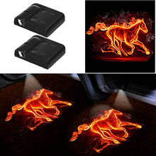 Load image into Gallery viewer, Car Door Lights Logo Projector, 2PCS Car Door Projector Lights Welcome Courtesy Ghost Shadow Lamp Fit for All Car Models (Fire Horse)
