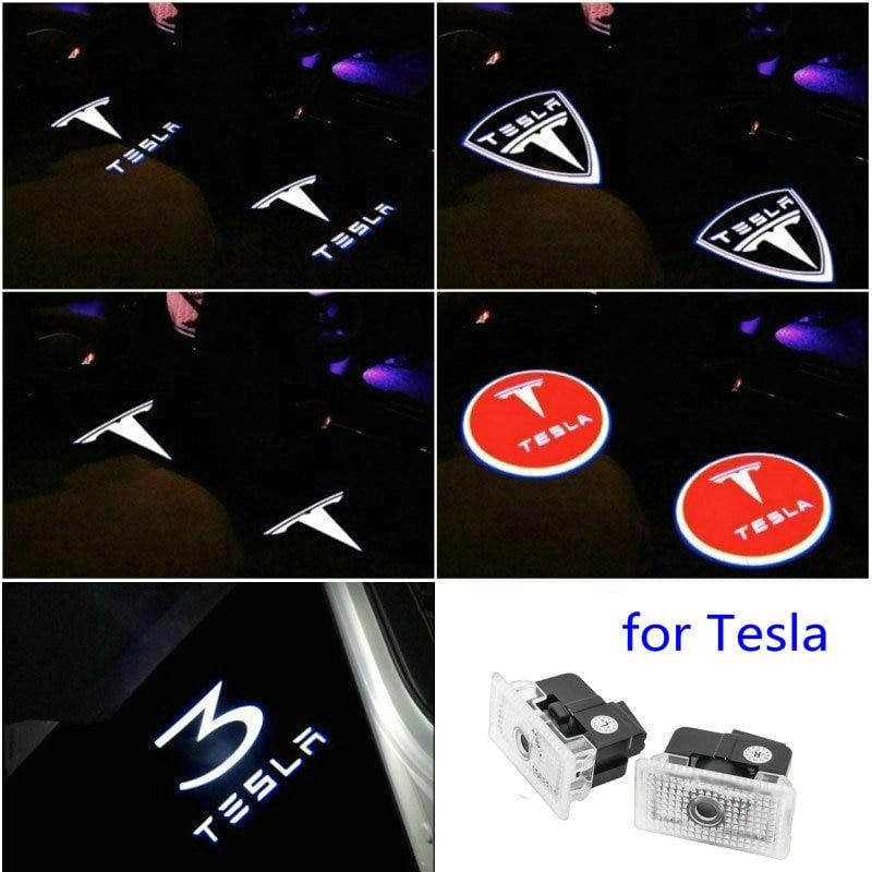 2Pcs Car Door LED Logo Projector HD Welcome Light for Tesla Model 3 Mo –  MASHA