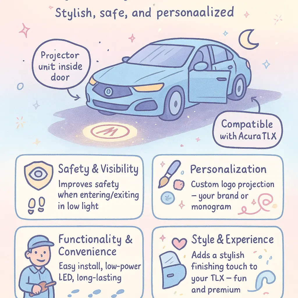 acura tlx door lights - Custom