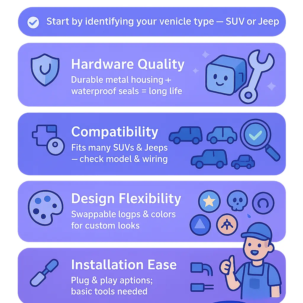 jeep door projector lights - SUV