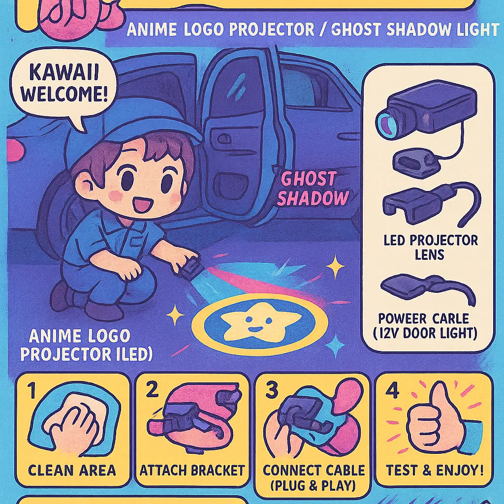car door light projector anime - Welcome