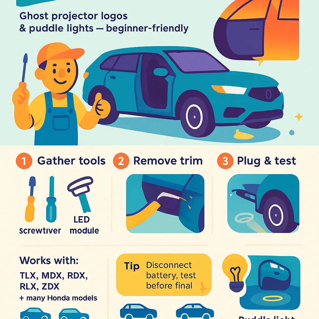 acura tlx door lights - Acura