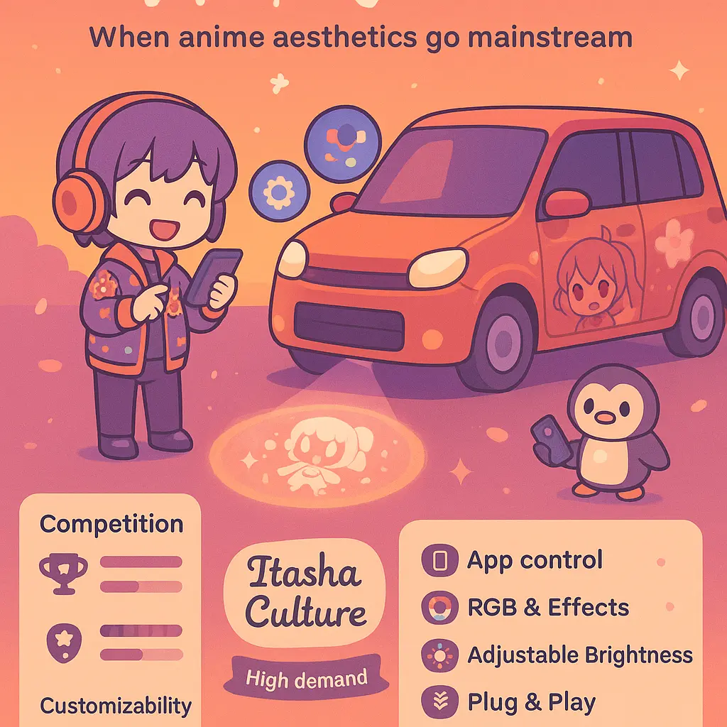 car door light projector anime - Accessories