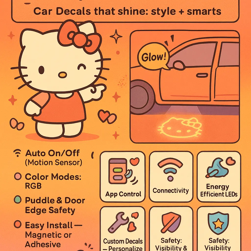 hello kitty door light - Decal