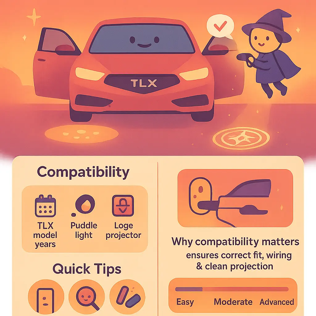 acura tlx door lights - Projector